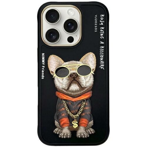 Etui NIMMY Glasses Cool Dog do Apple iPhone 16 Pro Czarny