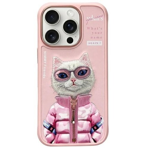 Etui NIMMY Cool&Cute 2.0 Cat do Apple iPhone 16 Pro Max Różowy