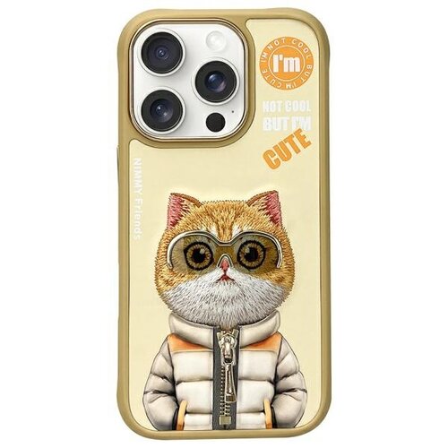 Etui NIMMY Cool&Cute 2.0 Cat do Apple iPhone 16 Pro Max Khaki