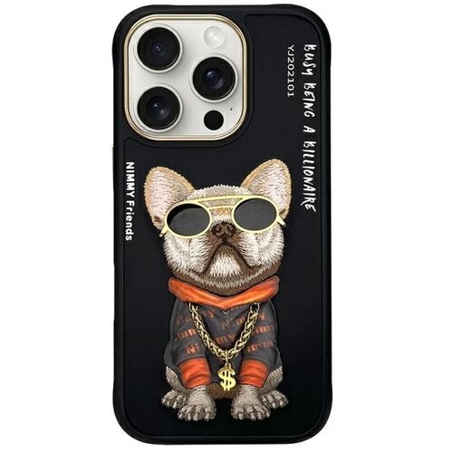 Etui NIMMY Glasses Cool Dog do Apple iPhone 16 Pro Max Czarny