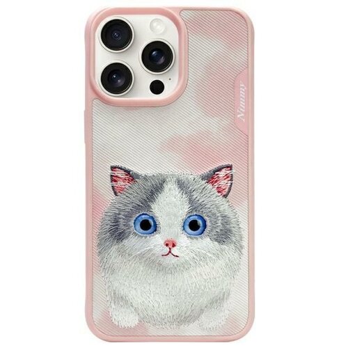 Etui NIMMY Big Eyed Pet 2.0 Cat do Apple iPhone 15 Pro Różowy