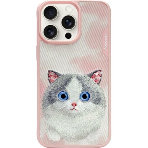 Etui NIMMY Big Eyed Pet 2.0 Cat do Apple iPhone 15 Pro Max Różowy