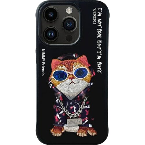 Etui NIMMY Glasses Cool Cat do Apple iPhone 15 Pro Max Czarny