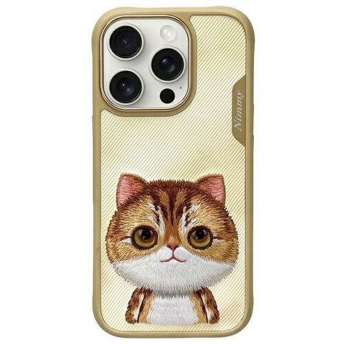 Etui NIMMY Big Eyed Pet 2.0 Cat do Apple iPhone 16 Pro Khaki
