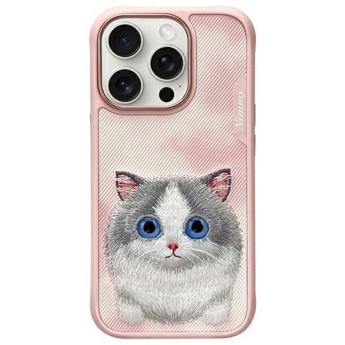 Etui NIMMY Big Eyed Pet 2.0 Cat do Apple iPhone 16 Pro Max Różowy