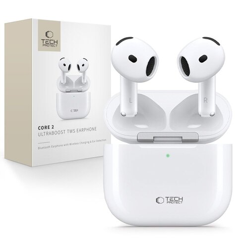 Słuchawki douszne TECH-PROTECT UltraBoost TWS EearPhone Core 2 Biały