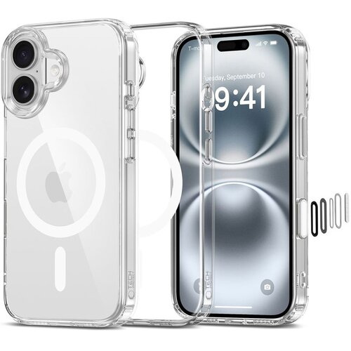 Etui TECH-PROTECT Flexair Hybrid CC do Apple iPhone 16 Przezroczysty