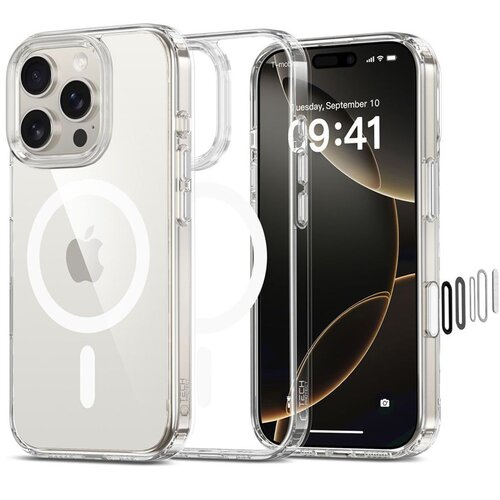 Etui TECH-PROTECT Flexair Hybrid CC do Apple iPhone 16 Pro Przezroczysty