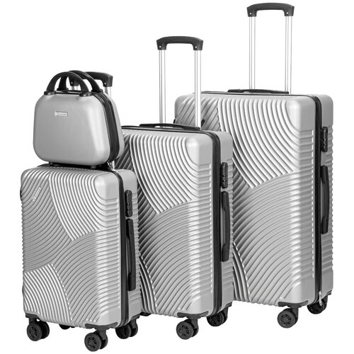 Zestaw walizek VOYANO Azores 28.5/55/66/76 cm Srebrny