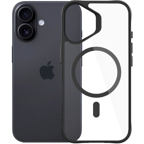 Etui 3MK Satin Guardx MagCase do Apple iPhone 16 Przezroczysto-czarny