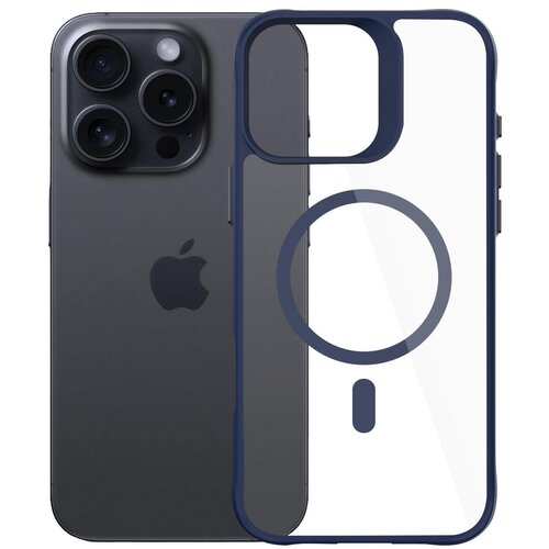 Etui 3MK Satin Guardx MagCase do Apple iPhone 16 Pro Max Przezroczysto-niebieski