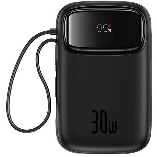 Powerbank BASEUS Qpow 2 10000mAh 30W Czarny + Kable USB-C