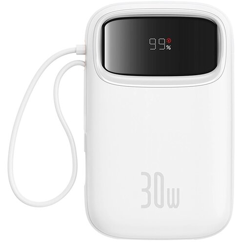 Powerbank BASEUS Qpow 2 10000mAh 30W Biały + Kable USB-C