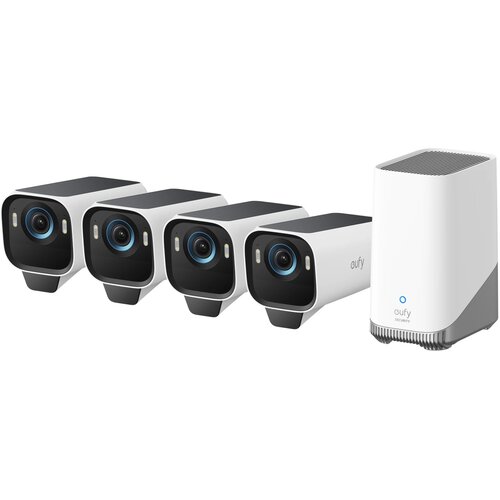 Zestaw kamer EUFY eufyCam S3 Pro Zewnętrzna, Wi-Fi (4 szt.) + Stacja bazowa