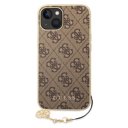 Etui GUESS 4G Charms Collection do Apple iPhone 15 Brązowy