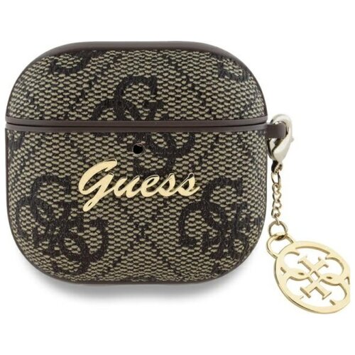Etui na słuchawki GUESS 4G Charm Collection do Apple Airpods 4 Brązowy