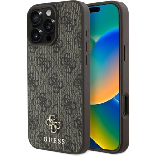 Etui GUESS 4G Small Classic MagSafe do Apple iPhone 16 Pro Max Brązowy
