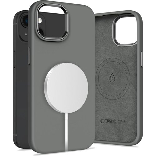 Etui TECH-PROTECT Silicone Pure MagSafe do Apple iPhone 15 Ciemno-szary