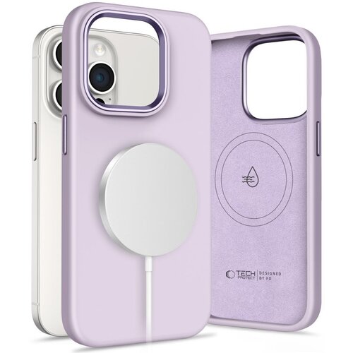 Etui TECH-PROTECT Silicone Pure MagSafe do Apple iPhone 15 Pro Fioletowy