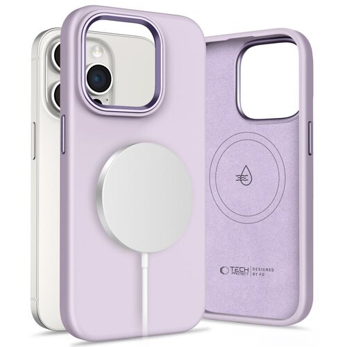 Etui TECH-PROTECT Silicone Pure MagSafe do Apple iPhone 15 Pro Max Jasno-fioletowy