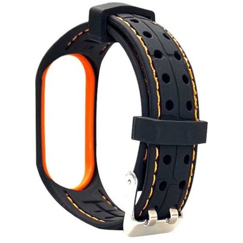 Pasek BELINE Smart do Xiaomi Mi Band 3/4 Czarno-pomarańczowy