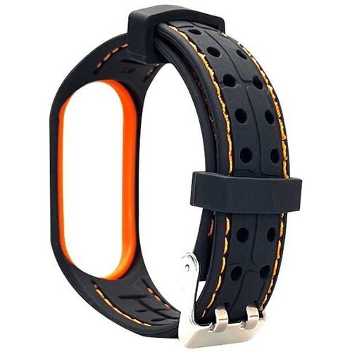 Pasek BELINE Smart do Xiaomi Mi Band 7 Czarno-pomarańczowy