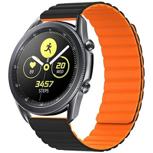 Pasek BELINE Magnetic do Watch (20mm) Czarno-pomarańczowy