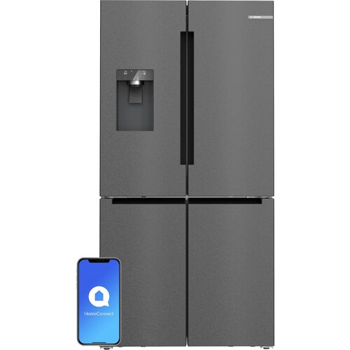 Lodówka BOSCH KFI96AXEA MD Side by Side No Frost 183cm Czarna Kostkarka Podajnik wody