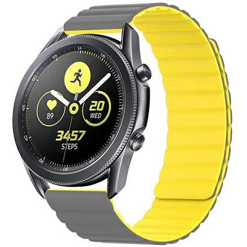 Pasek BELINE Magnetic do Watch (22mm) Szaro-żółty