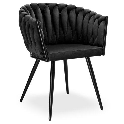 Krzesło EHOKERY Aston Velvet Czarny