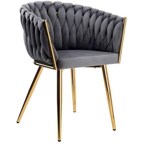 Krzesło EHOKERY Cofton Gold Velvet Grafitowy