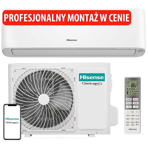 Klimatyzator Split, Pompa ciepła powietrze - powietrze HISENSE Energy Pro+ QE35XV0EG z usługą montażu