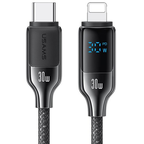 Kabel USB-C - Lightning USAMS HX Series 30W 1.2 m Czarny