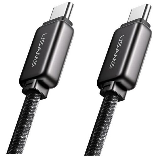 Kabel USB-C - USB-C USAMS z wyświetlaczem LCD Meteor Series SJ744USB02 100W 1.2m Czarny