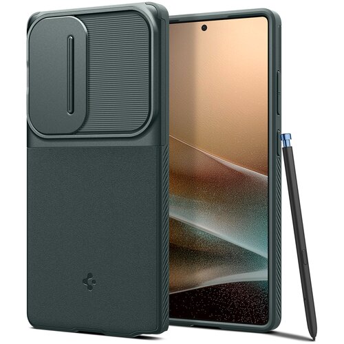 Etui SPIGEN Optik Armor do Samsung Galaxy S25 Ultra Zielony