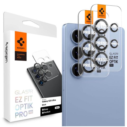 Nakładka na obiektyw SPIGEN Optik Pro Glas.Tr Ez Fit do Samsung Galaxy S25 Ultra Czarny