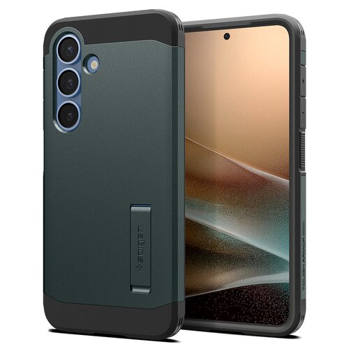 Etui SPIGEN Tough Armor MagSafe do Samsung Galaxy S25 Zielony