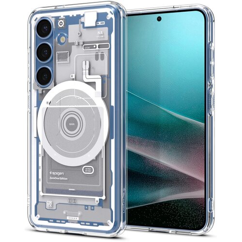 Etui SPIGEN Ultra Hybrid Mag MagSafe do Samsung Galaxy S25 Zero One Biały