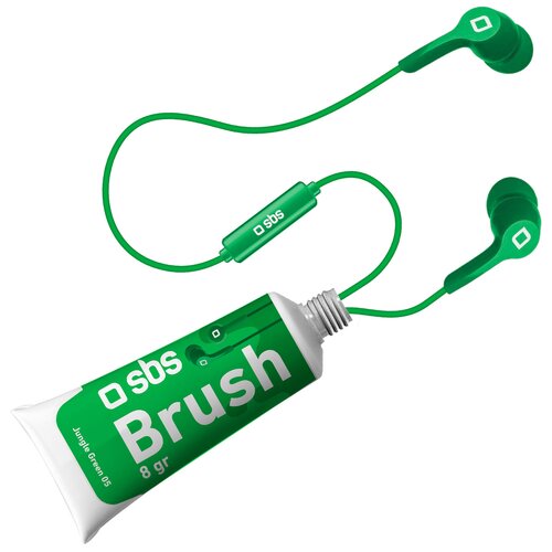 Słuchawki dokanałowe SBS Brush Zielony