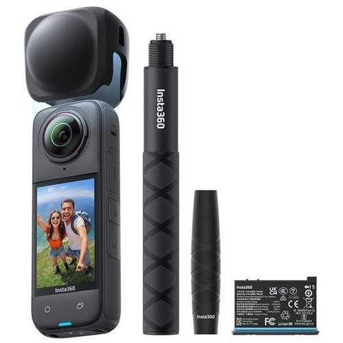 Kamera sportowa INSTA360 X4 Travel Bundle, filmy 360° w rozdzielczości 8K/30 FPS, Wi-Fi, Bluetooth