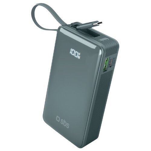 Powerbank SBS 10000 mAh 22.5W PD Jasnoszary