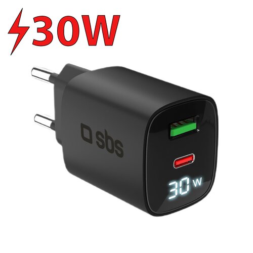 Ładowarka sieciowa SBS GAN 30W Czarny