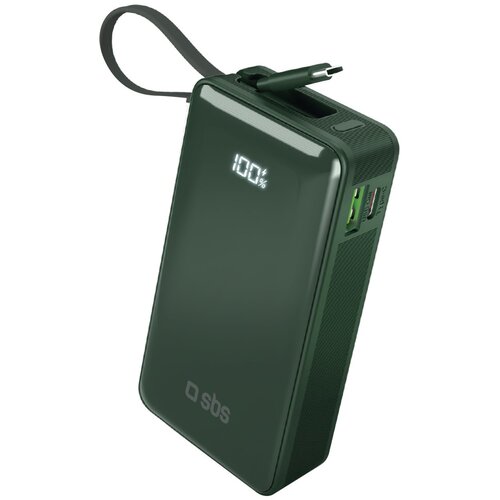 Powerbank SBS TTBB10000LCDTCPD20G 10000mAh 22.5W Zielony