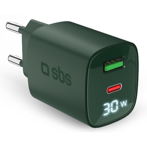Ładowarka sieciowa SBS GAN 30W Zielony