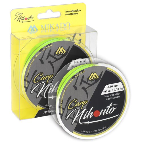 Żyłka MIKADO Nihonto Carp 0.40 mm / 300 m Żółty Fluo