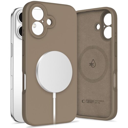 Etui TECH-PROTECT Liquid Silicone Magsafe do Apple iPhone 16 Brązowy