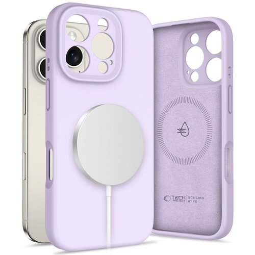 Etui TECH-PROTECT Liquid Silicone Magsafe do Apple iPhone 16 Pro Max Fioletowy