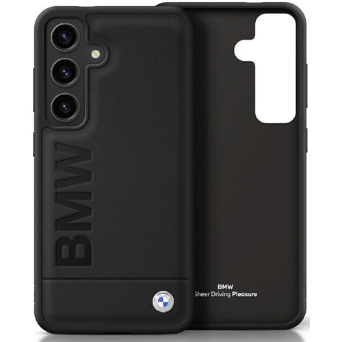 Etui BMW Leather Big Wordmark do Samsung Galaxy S25+ Czarny