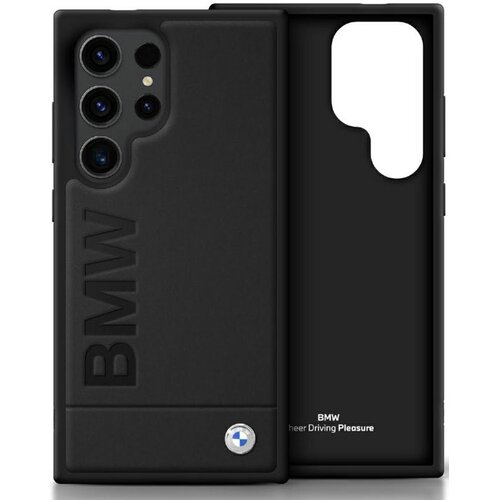 Etui BMW Leather Big Wordmark do Samsung Galaxy S25 Ultra Czarny