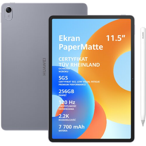 Tablet HUAWEI MatePad 11.5" 2.gen. PaperMatte Edition 8/256 GB Wi-Fi Szary + Rysik
